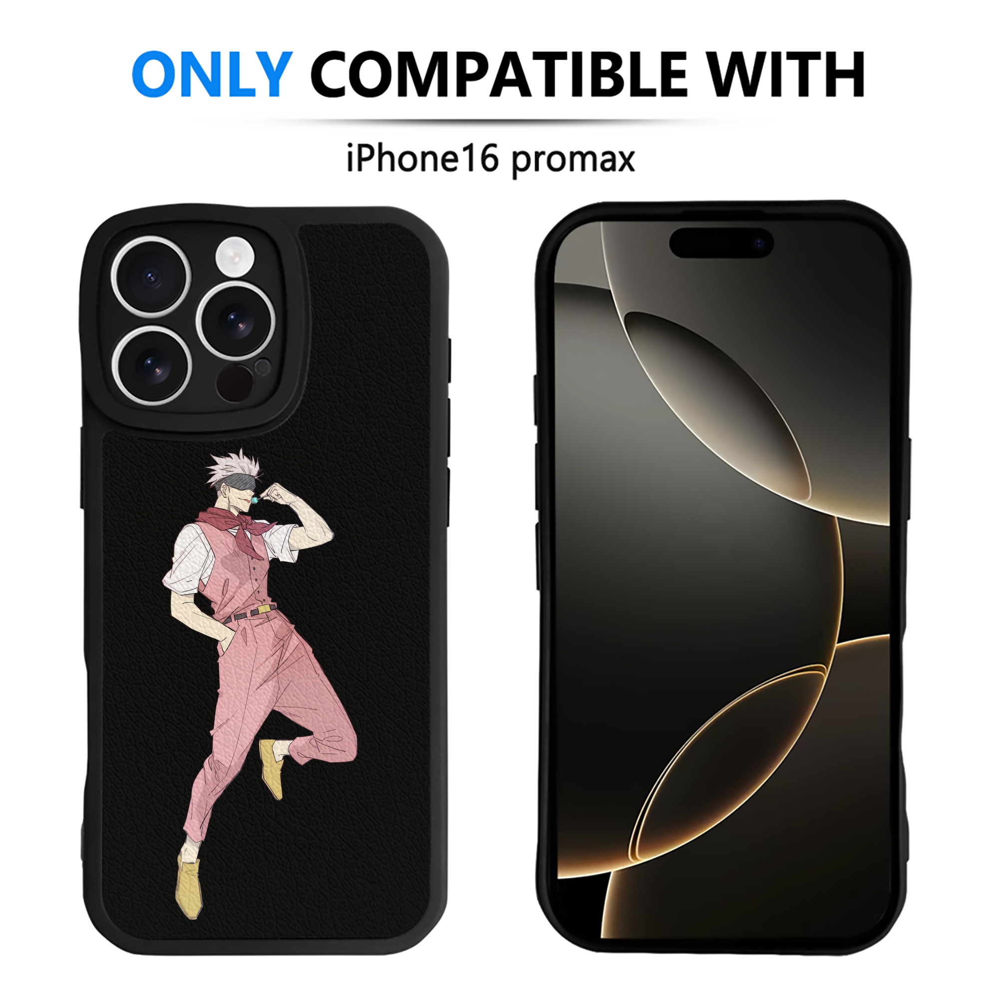 （画像用） 呪術廻戦 Jujutsu Kaisen 【iPhone 16シリーズ対応】シリコンスマホケース（レザー調） 材質：シリコン